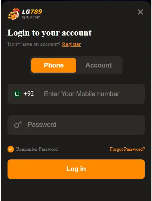 LG789 Game Login